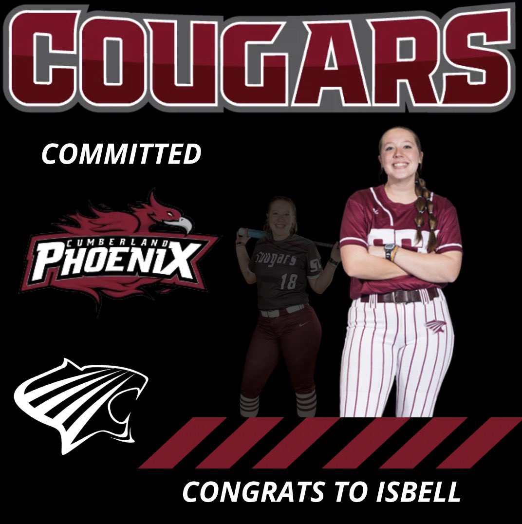 SCCougsSoftball's tweet photo. Tennessee here we come! Congrats to our fun, lovable, hardworking catcher! She has committed to Cumberland! #GoBeGreat #LoveYa #SCCougs https://t.co/Tm4p7uoHq4