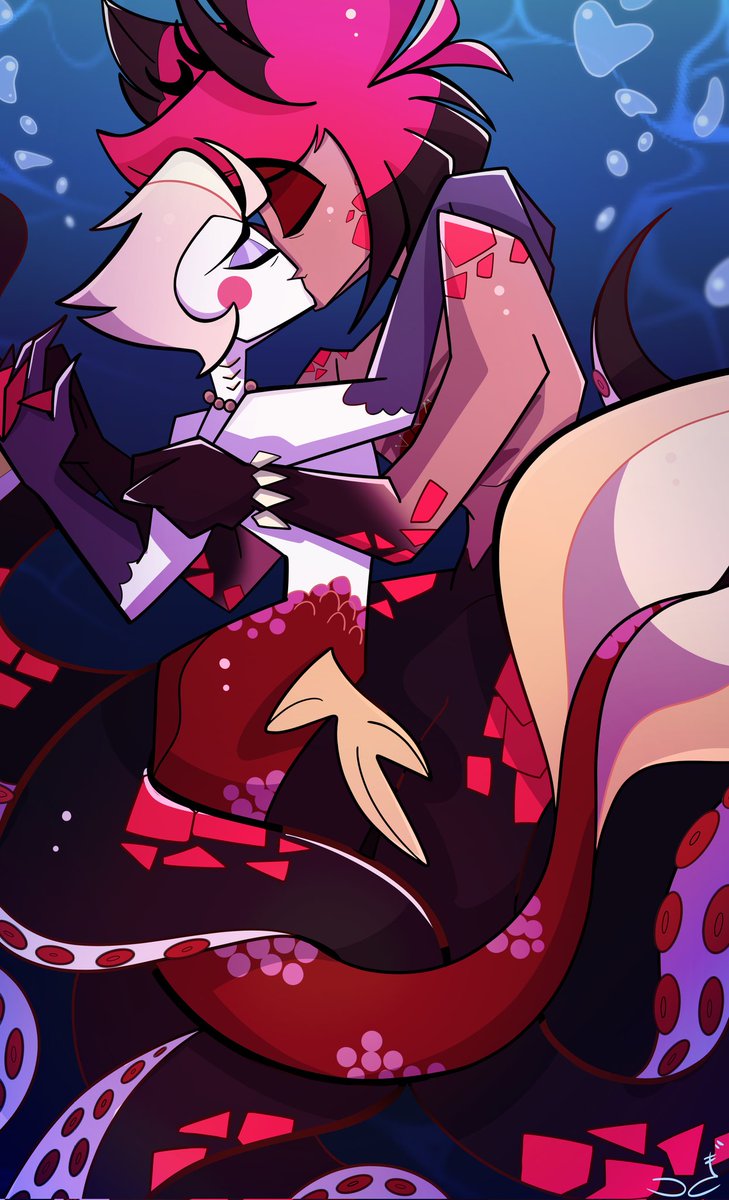 MagicAlma21's tweet photo. #HazbinHotel #RadioApple #Appleradio #Bambilu 

Summer Mermaids 💦 https://t.co/hlbcsLqkfi