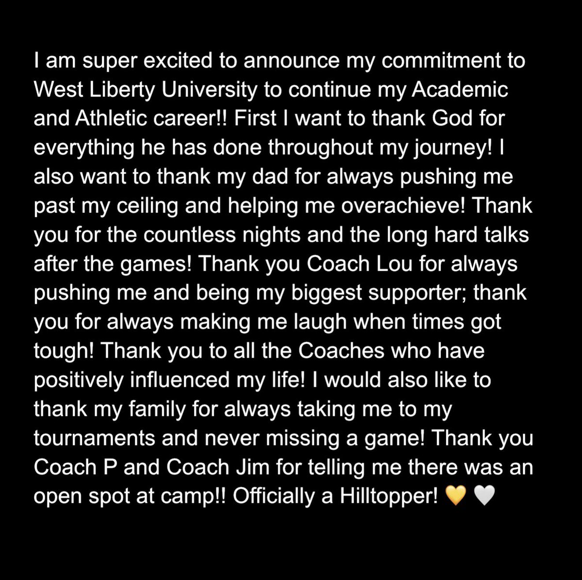 BrianaWebster22's tweet photo. Proud to announce that I am committed! I can’t wait for this new chapter of my life! Excited to hit the field with an amazing team and to play for @SaraPelegreen @WLU_Softball @CoachWelsh_WLU @DiamondAddicts @tagupSoftball @tnmojo09 @TnMojoFastpitch https://t.co/v4HLfRLTXR
