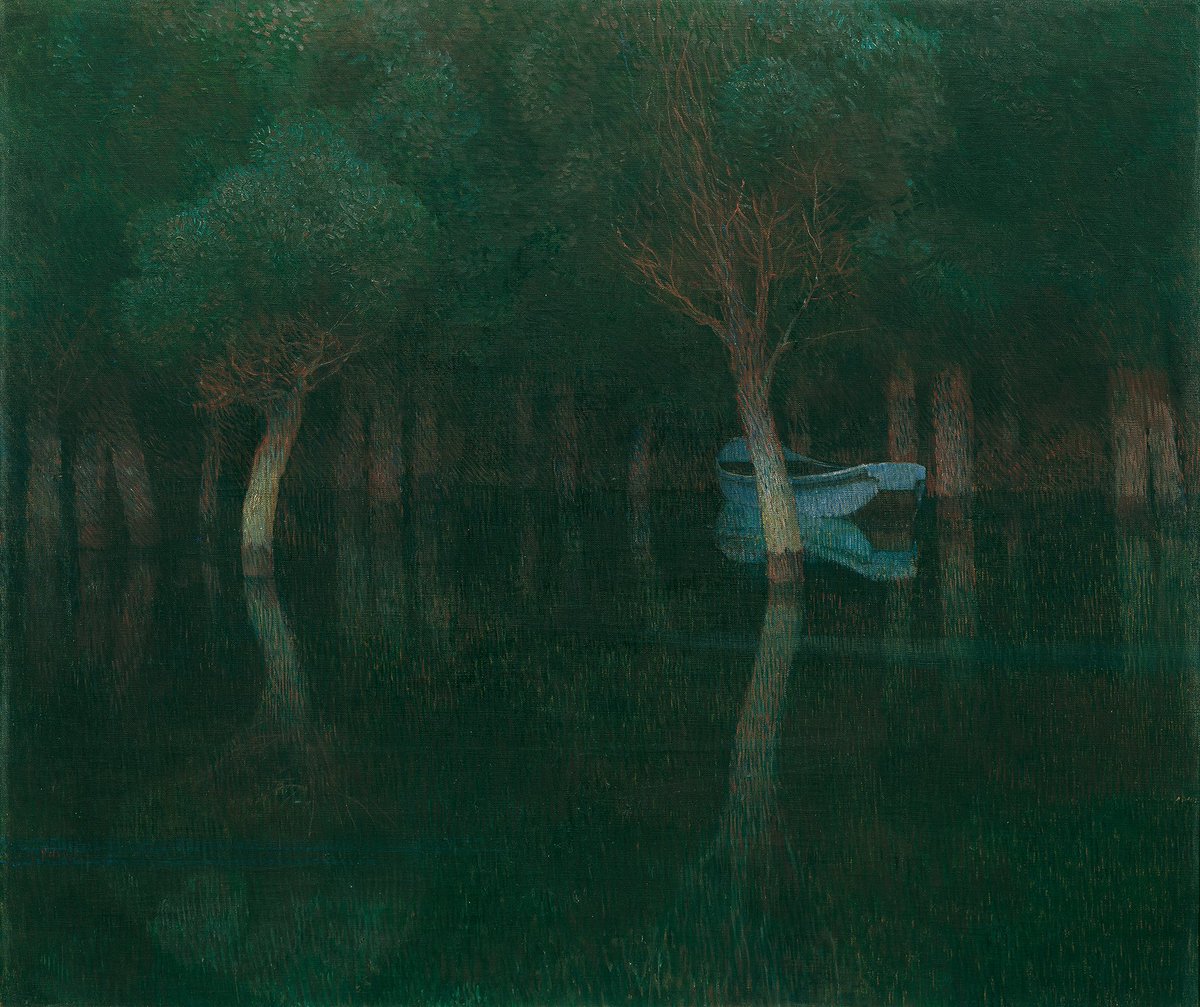 DanBerthod's tweet photo. Carl Moll
Dämmerung, c. 1900 https://t.co/PhbNvyyrV6