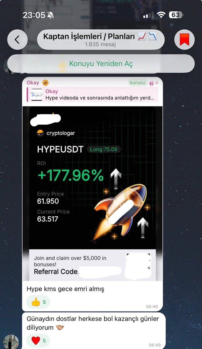 KriptoHulk's tweet photo. Twiti RT leyen rastgele 1 dostumuza hediye USDT gönderelim. Yoruma USDT adresi bırakın…
Son günlerdeki işlemlerin şerefine :)
ChartMasters’ta son günlere damga vuran pariteler;
#btc ✅
#eth ✅
#hype ✅
#zec ✅ https://t.co/he9MSOCoZi