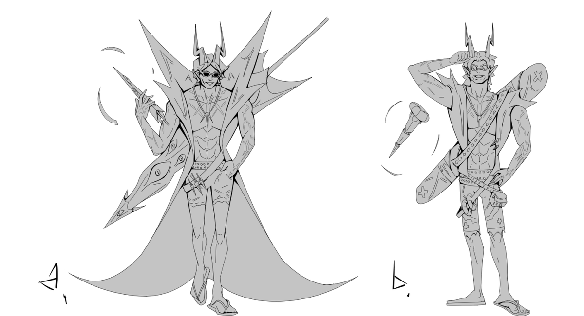 Edddie505's tweet photo. Help me choose please!!
I'm making a fan skin for Locke in the Sinful Shores theme and these are the first ideas I had. I'd love to know what y'all think.#leagueoflegends #lol #Locke #pandemonium #sinfulshores #skin #conceptart #fanart #runeterra #art #digitalart #characterdesign https://t.co/r6LT9x7VXm