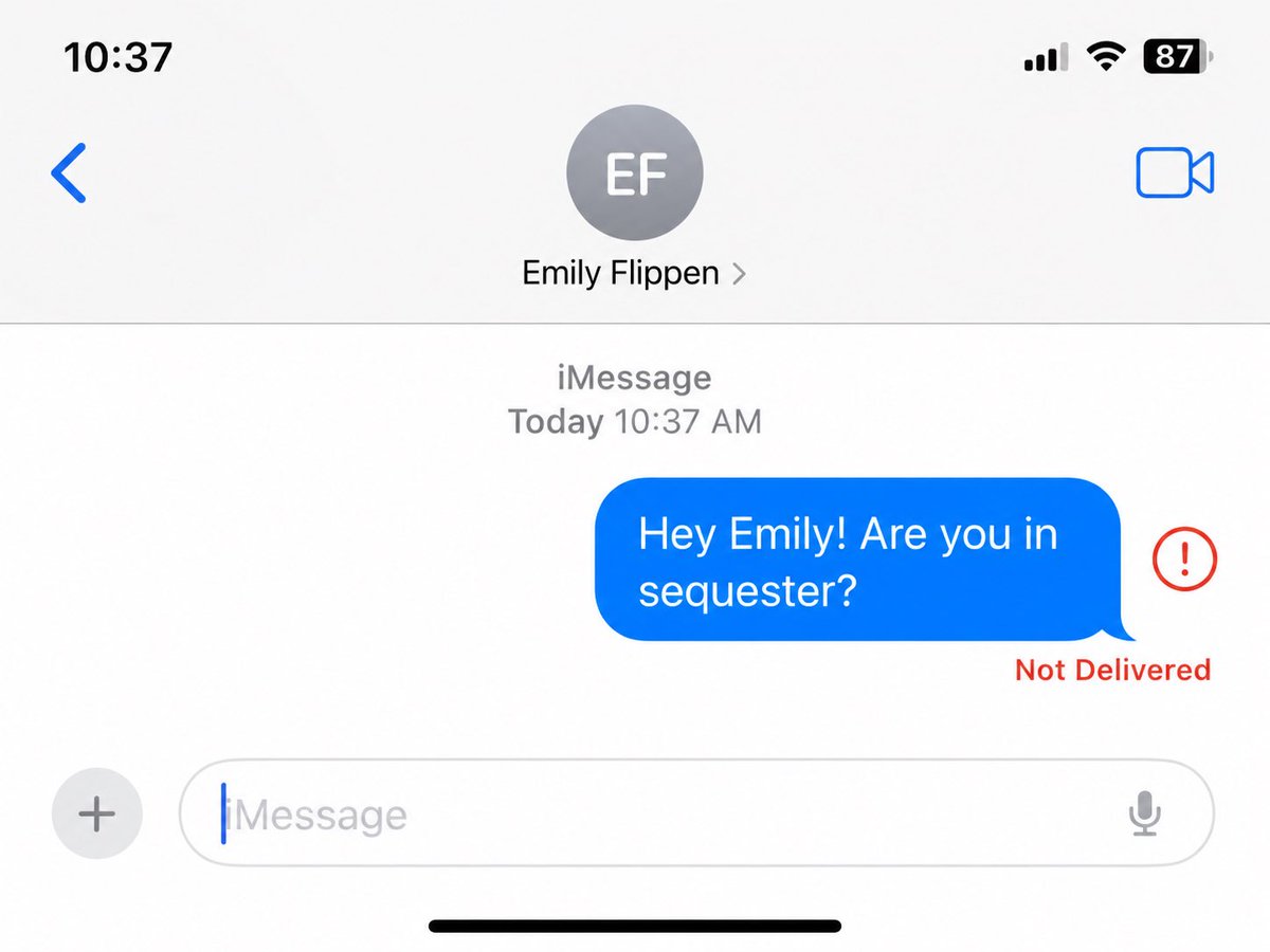 RyanJohn___'s tweet photo. I texted my close personal friend, Financial Analyst Emily Flippen to see if she was in sequester for Big Brother and the message wasn’t delivered👀👀👀. We are in for a treat on Big Brother 28. #BB28 #BigBrother https://t.co/rD1Z5mKyOh
