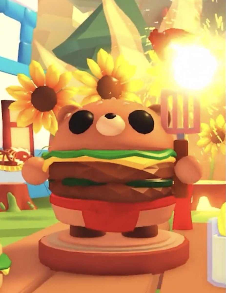 GrandpaWilliam_'s tweet photo. *NEW* LOOK at the Burger Bear pet coming to Adopt Me this FRIDAY! 🍔

Will you be picking one up? https://t.co/D7OgmWYvOo