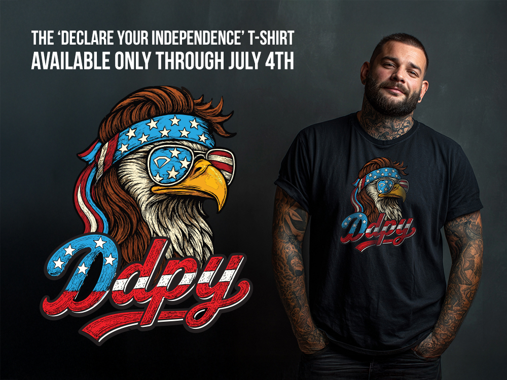 DDPYoga's tweet photo. 2 Days Left! 👀 Declare Your Independence. 🦅🇺🇸
Limited edition shirt now available through July 4th ONLY!

Right Now, get Black Friday Level Prices!  It's like Christmas in July 🤯 🎄 🎅 
 
SAVE 30% off the App and 20% off the DDPY Store!

Use Code: DDPY250
Own it 👇
https://t.co/0ujyHW8AHq