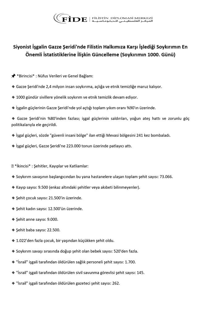 DrHalefYilmaz's tweet photo. Abdnin desteğiyle İsrail'in 1000 gündür işlediği vahşet ve soykırımda kayıpların istatistiği yayınlandı.

Bu vahşet, insanlığı aldatmak için güya evrensel insan hakları, güya batı, güya demokrasi, güya medeniyet, güya holkost diyen kötülerin eseri...
#soykırımın1000günü https://t.co/CCoWJqnMc4