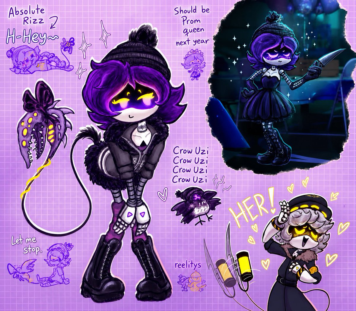 DarkSilentDark's tweet photo. Uzi will always be my favorite little gremlin. 💜🖤✨

#UziDoorman #MurderDrones #UziMurderDrones #MurderDronesUzi #MD https://t.co/Bed0DO8Zrc