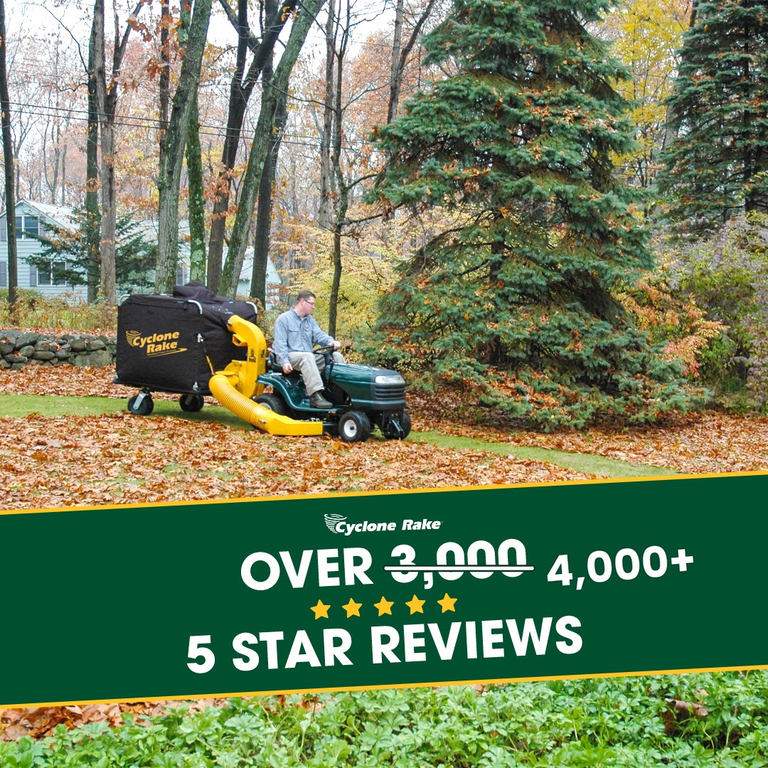 CycloneRake's tweet photo. We first posted this image right when we crossed 3,000 five-star reviews. We're over 4,000 now. We earn them one at a time, and we're grateful for every single one.

#CycloneRake #LawnCare #FallCleanup #LeafCleanup #5StarReviews https://t.co/qN2EjfRcSV