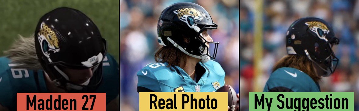 ShoubRonald's tweet photo. Hey @Equipment_Guru not sure if this is something you can fix but appears to only be an issue when Johnson has his helmet on, helmet off the hair color looks good

Is this and Tlaw hair color potentially related? Maybe a lighting issue? TLaws is an easy fix to match Warrens fyi https://t.co/lXY30W7STv