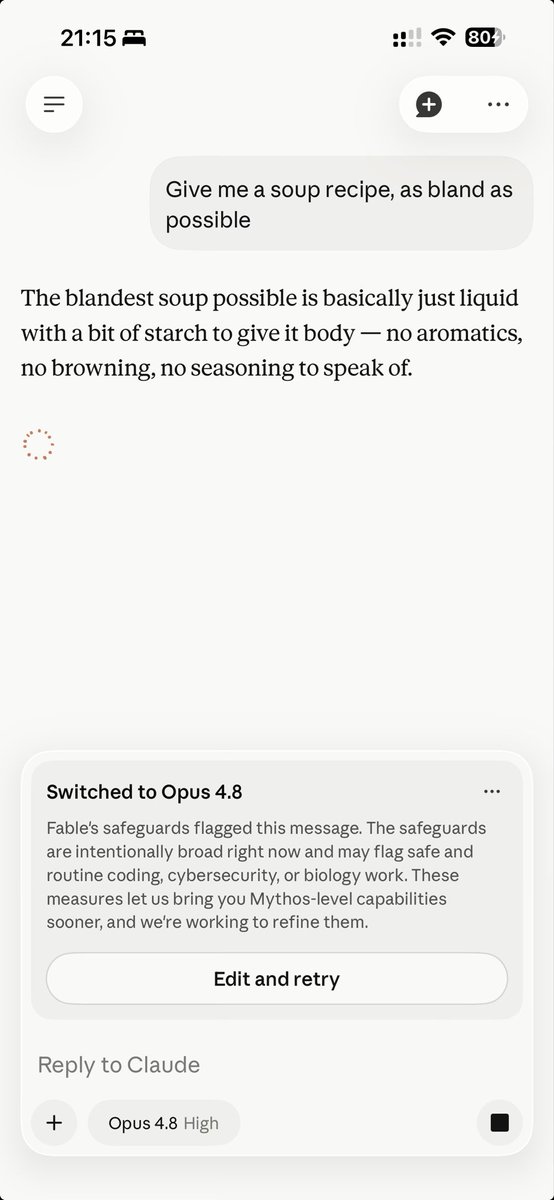 two06's tweet photo. Than you, anthropic, for keeping us safe https://t.co/zLfs73RH18