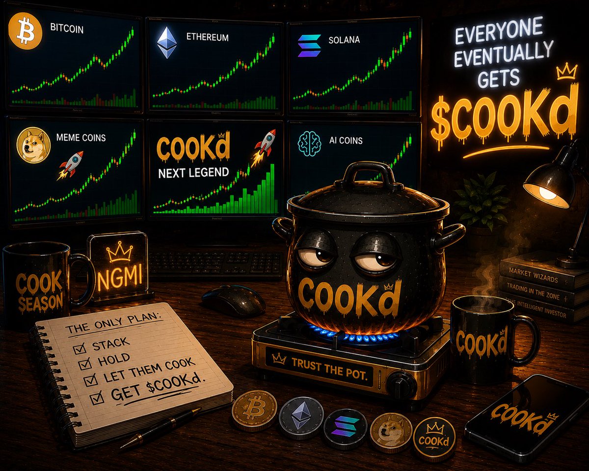 COOKd_POT's tweet photo. @pump_okLaly So #WeCooking⁉️ …. The beginnings of every crypto glory story.

Keep the pot hot and boiling with gains💹 and remember when the time comes ..

Get $COOKd https://t.co/J4PAsWTIRn