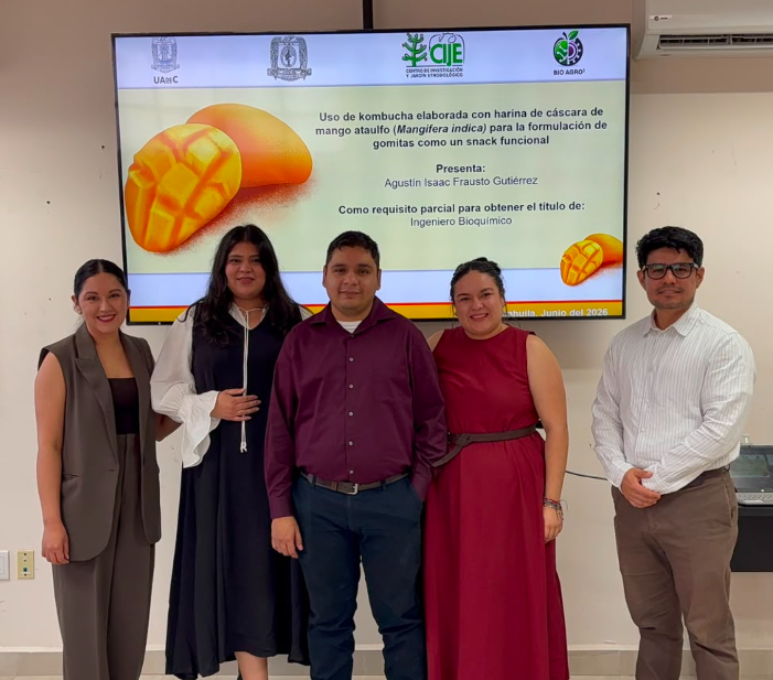 ctorres_leon's tweet photo. Es un gusto informar que Isaac Frausto Gutiérrez presentó exitosamente su tesis de Ingeniería Bioquímica, un proyecto de alimentos funcionales usando la cáscara de mango Ataulfo, dirigido por las Dras @NathielyRamirez  y @g_aliciamm @UAdeC 

Muchos éxitos en su vida profesional https://t.co/Ic4pJumXqC