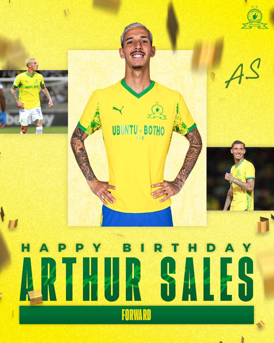 Masandawana's tweet photo. Masandawana, let’s wish our forward, Arthur Sales, a Happy Birthday! 🥳

Wishing you an amazing day, Arthur! 🎉

#Sundowns #HappyBirthdayArthur https://t.co/qcr6Slx17Y