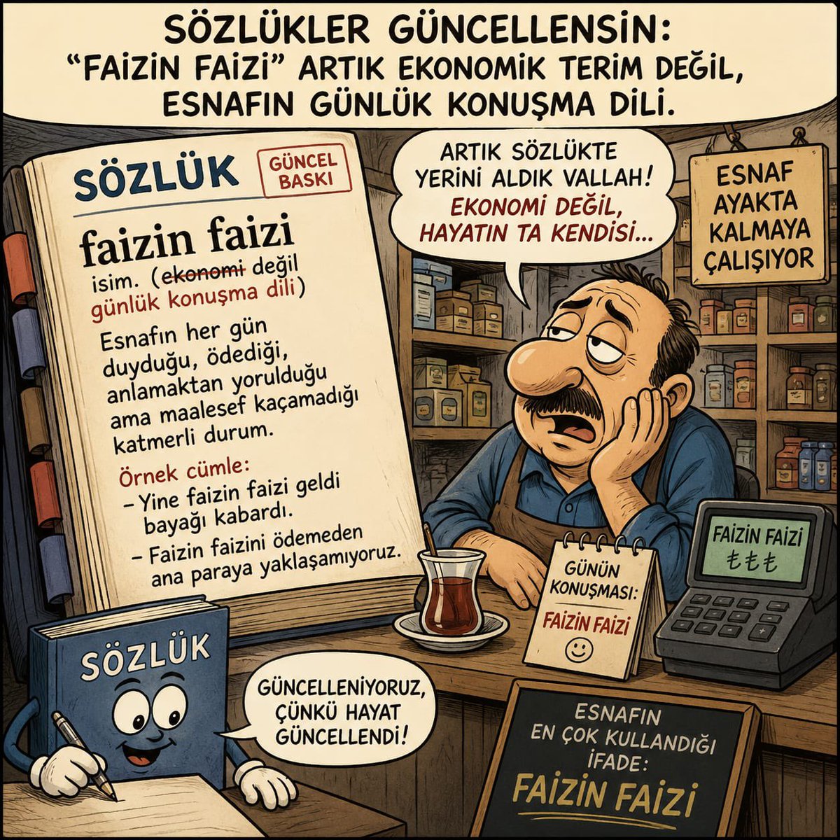 AdnanPak63's tweet photo. 😔 Esnaf artık hesap defterini değil, kapanacak dükkânının tarihini düşünmeye başladı. Alın terinin karşılığı borç yükü olmamalı. Beklentimiz nettir: #YaKepenkYaYapılandırma https://t.co/rx0pHGYxHo