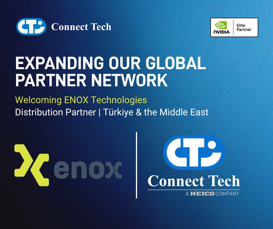 ConnectTechInc's tweet photo. We are excited to announce our new partnership! 🎉

We are once again expanding our global partner network, appointing ENOX Technologies as our authorized distribution partner for Türkiye and the Middle East.

Read more: https://t.co/e69gX2nFAp

#EdgeAI #Defense #Partnership https://t.co/0ndMgVcA7P