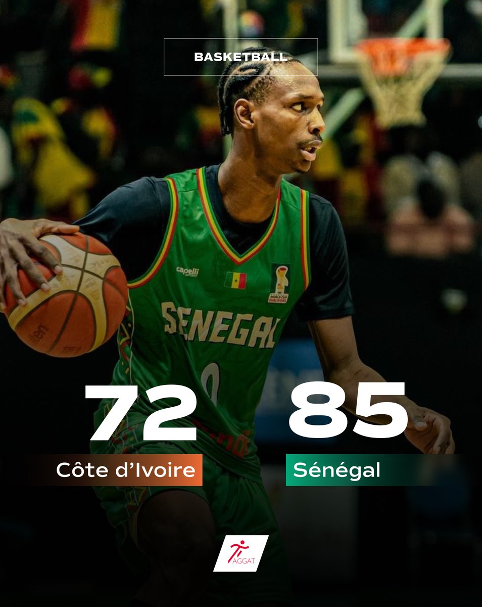 taggatsn's tweet photo. Les Lions lancent parfaitement leur 3ᵉ fenêtre des éliminatoires de la Coupe du Monde FIBA 2027 avec une victoire face à la Côte d'Ivoire (72-85) 💪🦁

Rendez-vous samedi face à Madagascar pour confirmer cette belle entrée en matière.

#Taggat #Senegal #FIBAWC https://t.co/ZZlFl5vj4k