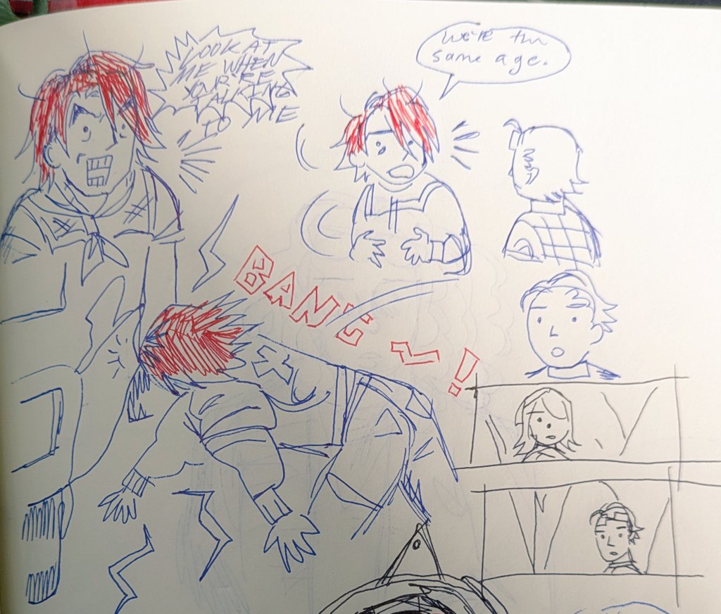 gachahugs's tweet photo. my little killjoys... my sketchbook is like a dark dirty alley you don't wanna walk down https://t.co/hApnpP45SI