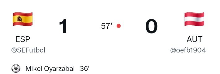 DanielLean13894's tweet photo. MUNDIAL DE FUTBOL 2026: ESPAÑA GANA 1 A 0 A AUSTRIA CON GOL DE OYARZÁBAL https://t.co/42OxntP3fo