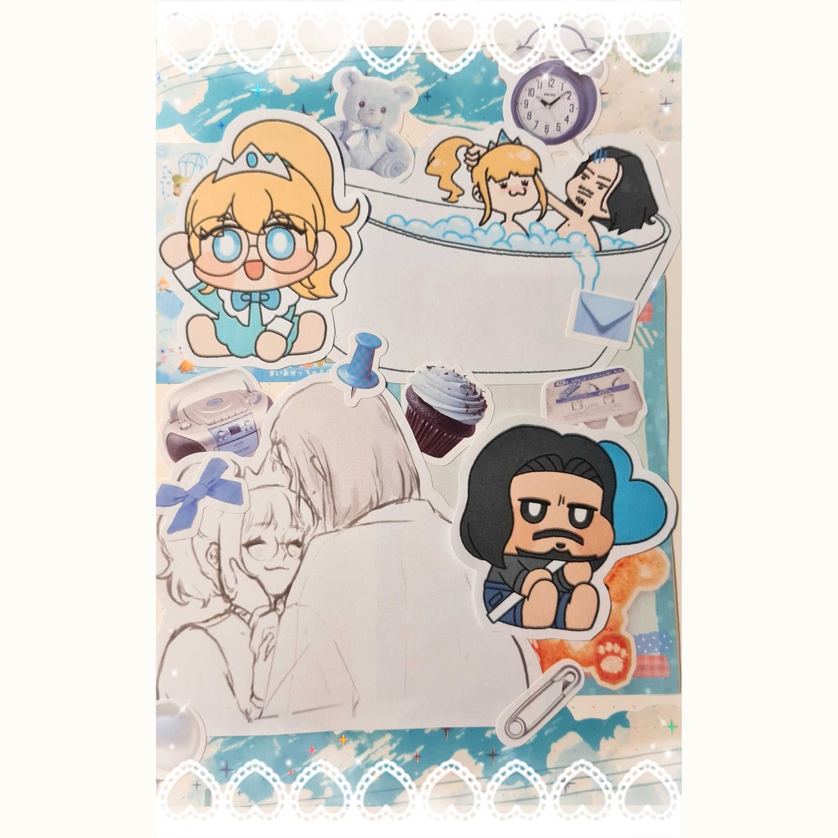 kuzuye's tweet photo. im really determined to finish my journal i have 20 pages left of, would anyone be interested in me making a page of their ship? requirements are moots and at least 3-4 pieces of artwork that i can use :o if u want a requested theme then go ahead https://t.co/nuzIHtnWxP