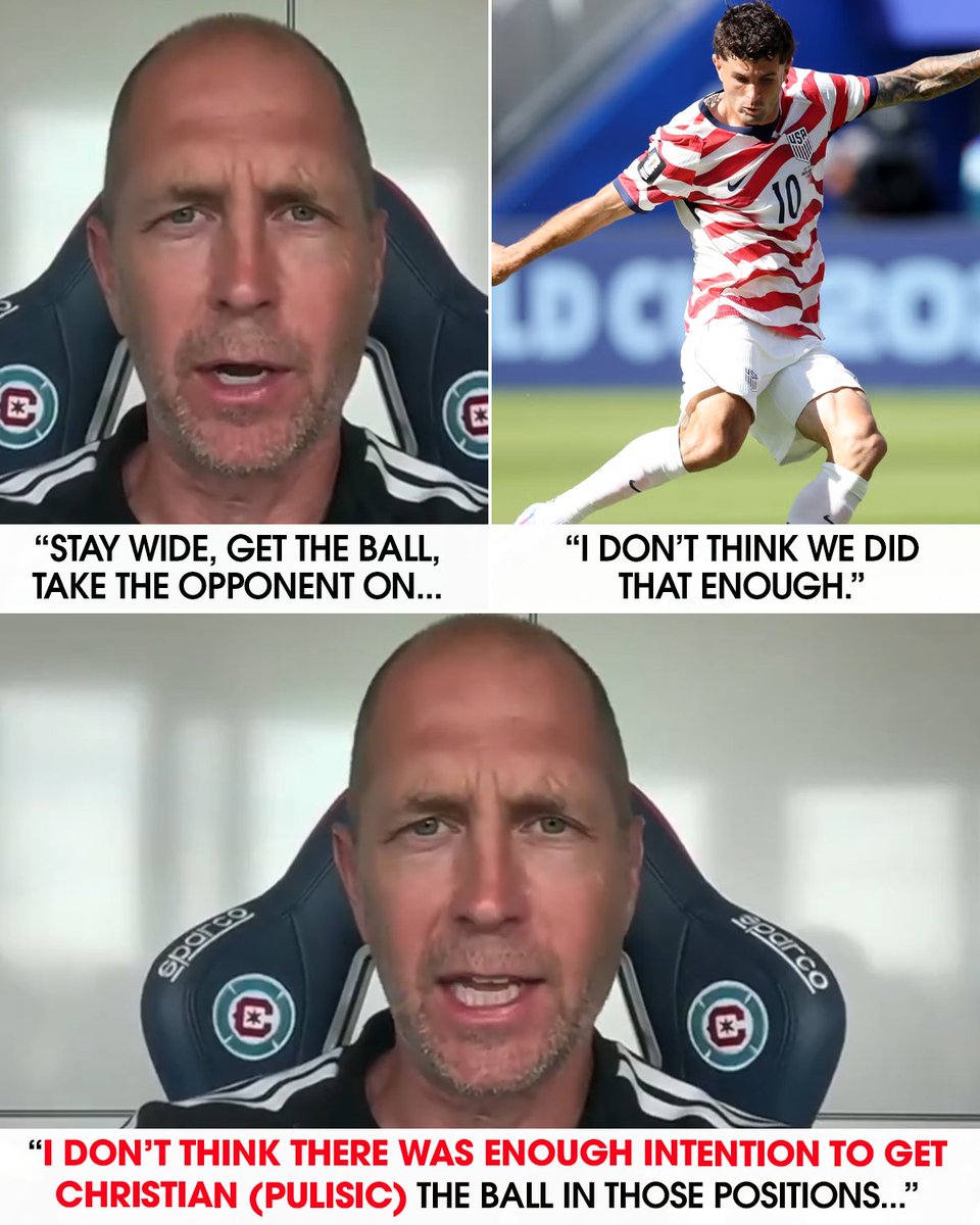 MenInBlazers's tweet photo. GREGG BERHALTER SAYS THE USMNT AREN’T SETTING UP CHRISTIAN PULISIC 🧐 https://t.co/RJcJ2WFz53