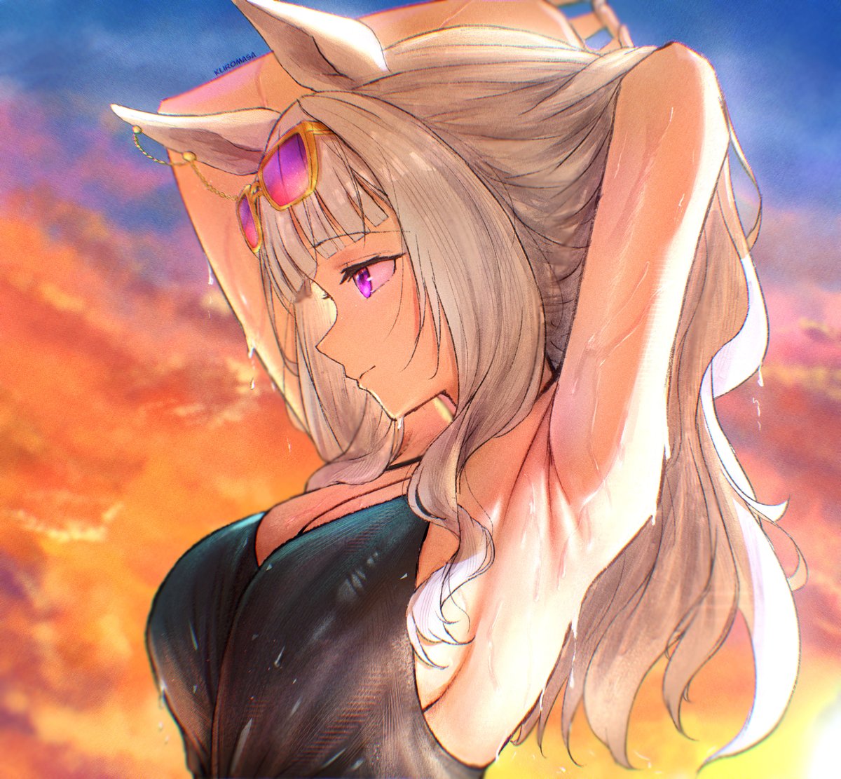 kuromasa_art's tweet photo. Daily Umamusume drawing challenge (10 days).
Day 7 - Gold Ship (swimsuit).
Rise up armpits gang, i think it's my best piece so far
#ゴールドシップ #ウマ娘 https://t.co/M3d60youGI
