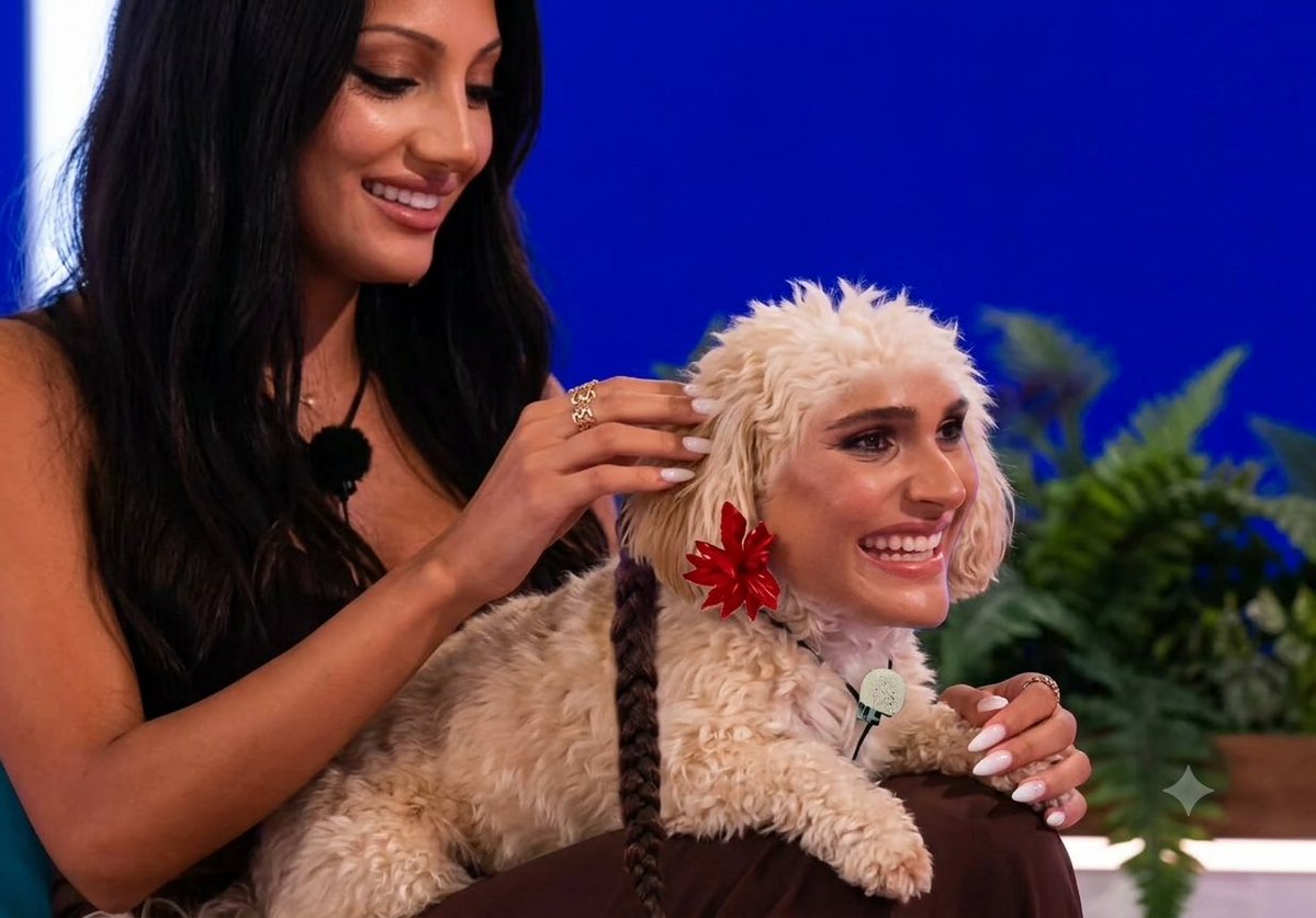 CNSG35's tweet photo. Mica is actually Jasmines lapdog man, look at the way she’s repeating after Jasmine man #LoveIsland #LoveIslandUk https://t.co/5BCcPRev1K