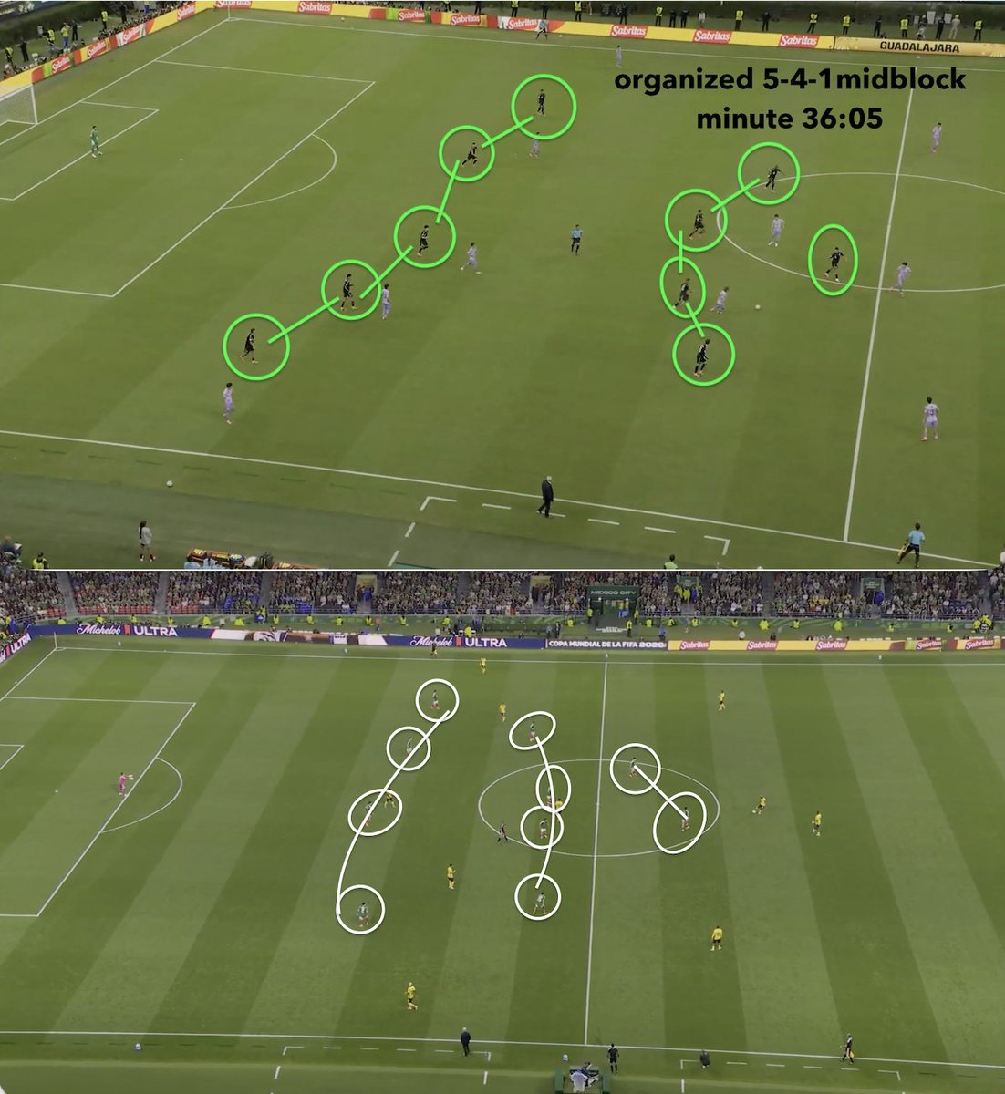 IJaSport's tweet photo. Mexico vs England is such an interesting tactical matchup because I’m not sure England know exactly what version of Mexico they’re going to get.

Mexico have shown they can defend in different ways. They’ve dropped into a deeper 5-4-1, spent long stretches against Ecuador in more of a 4-4-2, pressed higher, defended lower, played more direct into Raúl Jiménez, and also built through midfield. So if you’re England the preparation is not totally straightforward. Are you preparing for the Mexico that sits deeper and asks you to break them down or the Mexico that came out against Ecuador with more initiative and confidence playing through the middle?

The first 30 mins could tell us a lot. England may start carefully. Not passive but careful. Don’t concede early, don’t get pulled into a frantic game, and try to figure out what Mexico are doing. But if Mexico start well, the crowd gets into it, the players grow, and suddenly England are not just solving a tactical problem, they are solving a stadium problem too.

For Mexico, one of the big attacking questions is how they target England’s wide areas. Against Congo, England had issues defending wide when their wingers didn’t recover quickly enough, leaving the fullback in awkward 2v1 situations. That feels like an area Mexico can test.

On the left, Quiñones can attack the space behind England’s right back. On the right, Alvarado, Mora, and Sánchez can create different problems by combining in tighter spaces. If Alvarado comes inside, does the fullback follow? If the fullback follows, who protects the wide space? If the winger doesn’t track Sánchez, does Mexico get a free outlet? If the midfielder jumps, does Mora receive between lines?

That is why I think Mexico can cause England problems. Not because they are going to dominate the game, but because some of their best attacking patterns line up with spaces England have looked vulnerable in.

The risk for Mexico is transition. England are at their best when there is space to attack. Kane can drop and connect, Bellingham can arrive, and their wide players can hurt you quickly if the game opens up. So if Mexico are aggressive, the question is whether they can control the moment after losing the ball.

Mexico have done a good job at times of counterpressing and keeping the ball locked on one side. But if England break that first wave and get into open grass, Mexico’s back line may have to defend more direct, athletic, 1v1 situations

The game comes down to two questions

Can Mexico use their wide and half-space rotations to pull England’s defensive structure apart?

And can England survive those moments long enough to find transition attacks into the space Mexico leave behind?

England probably have more individual quality, but I’m not sure this is a comfortable tactical matchup for them. Mexico have enough variety to make England think, and enough crowd energy to make the game feel very different if they start well

The first 30 minutes will be massive.