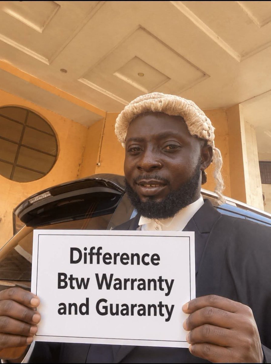 BSAT_Properties's tweet photo. Warranty vs. Guaranty - Know the differences

Warranty is a legal promise by a seller or manufacturer that a product or service will meet certain standards or perform as stated. If it fàìls, the seller must repair, replace, or compensate for the ďèfect.

Guaranty is a legal undertaking by a third party to fulfill another person's obligation if that person fàils to do so, such as paying a ďèbt or performing a contract.

Lets look at their differences

A warranty relates to the quality or performance of a product or service, while a guaranty relates to a third party's promise to answer for another person's ďèfàùlt.

Lets say you buy a generator with a one-year warranty, the manufacturer repairs it if it develops a covered fàùlt. But if your friend guarantees your bank lòàn, your friend becomes liable to pay if you fàil to repay the lòàn.

© Obasi Nzubechi