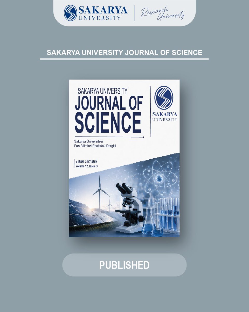 SauJournals's tweet photo. 📢 The June issue of our magazine called Sakarya University Journal of Science has been published.
👇To the articles and past issues in our new issue
You can access it through the official website of our magazine.
🔗To review now:
https://t.co/HNJQZFMfxL
@sakaryauni https://t.co/NAK7Uc7eS4