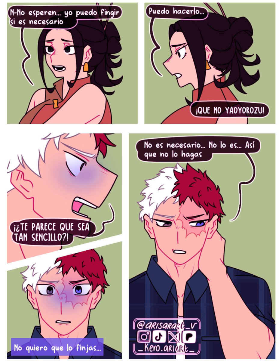 arisarart's tweet photo. "¿Donde termina tu recuerdo?" Cómic TodoMomo 💙❤️
Parte 12
Objetivo: Salvar a Shoto de la funa 
Obstáculo: Shoto 🤡
#shoto #Yaoyorozu #mha https://t.co/PRNzzOBqXr