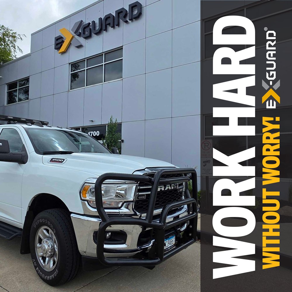 ex_guard's tweet photo. WORK HARD WITHOUT WORRY!

Keep your work truck on the move with front-end protection from Ex-Guard®.

Made in the USA.

ORDER TODAY!

https://t.co/lTbkAM2bxo

#ExGuard #NeverYieldToDowntime #RAM https://t.co/vUZBKOlMcb