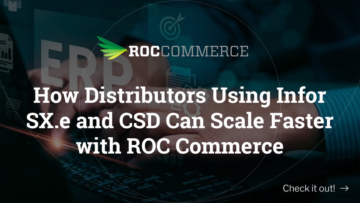 _ROCCommerce's tweet photo. How can Infor SX.e and CSD users outpace the competition and exceed modern B2B customer expectations? By breaking free from rigid, legacy ecommerce setups. 

➡️ Continue: https://t.co/BUPwbWNmWk

#Infor #DigitalExperience #SupplyChain #Omnichannel #B2BPlatform https://t.co/Pm0SOXo7fW