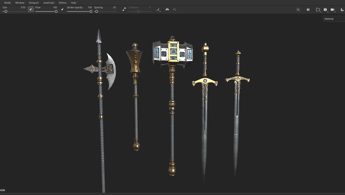 SadraShariaty's tweet photo. A weapon set I did for a client 

#Roblox #robloxart #roblox3D #weapon #Blender #substancepainter https://t.co/Ml3rpz55yW