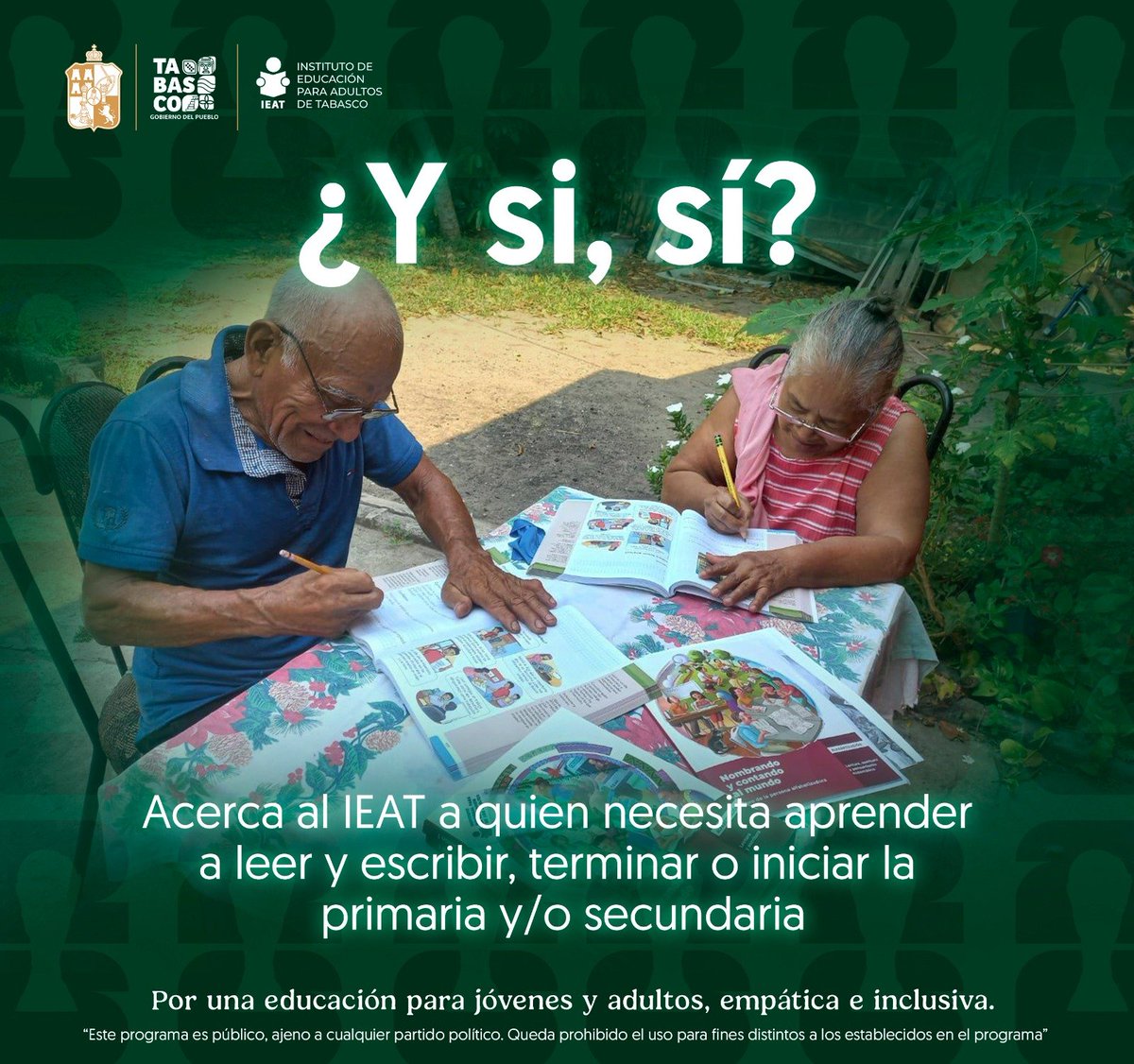 IEATTABASCO's tweet photo. #SabíasQue  ⚽️ El #IEAT apoya a las personas mayores de 15 años para que aprendan a leer, escribir, iniciar y terminar la primaria o secundaria.

#porunaeducaciónparajóvenesyadultosempáticaeinclusiva #ServiciosGratuitos #AprendeINEA #GobiernoDelPueblo #EducaciónParaTodos https://t.co/iKNUvmbhoL