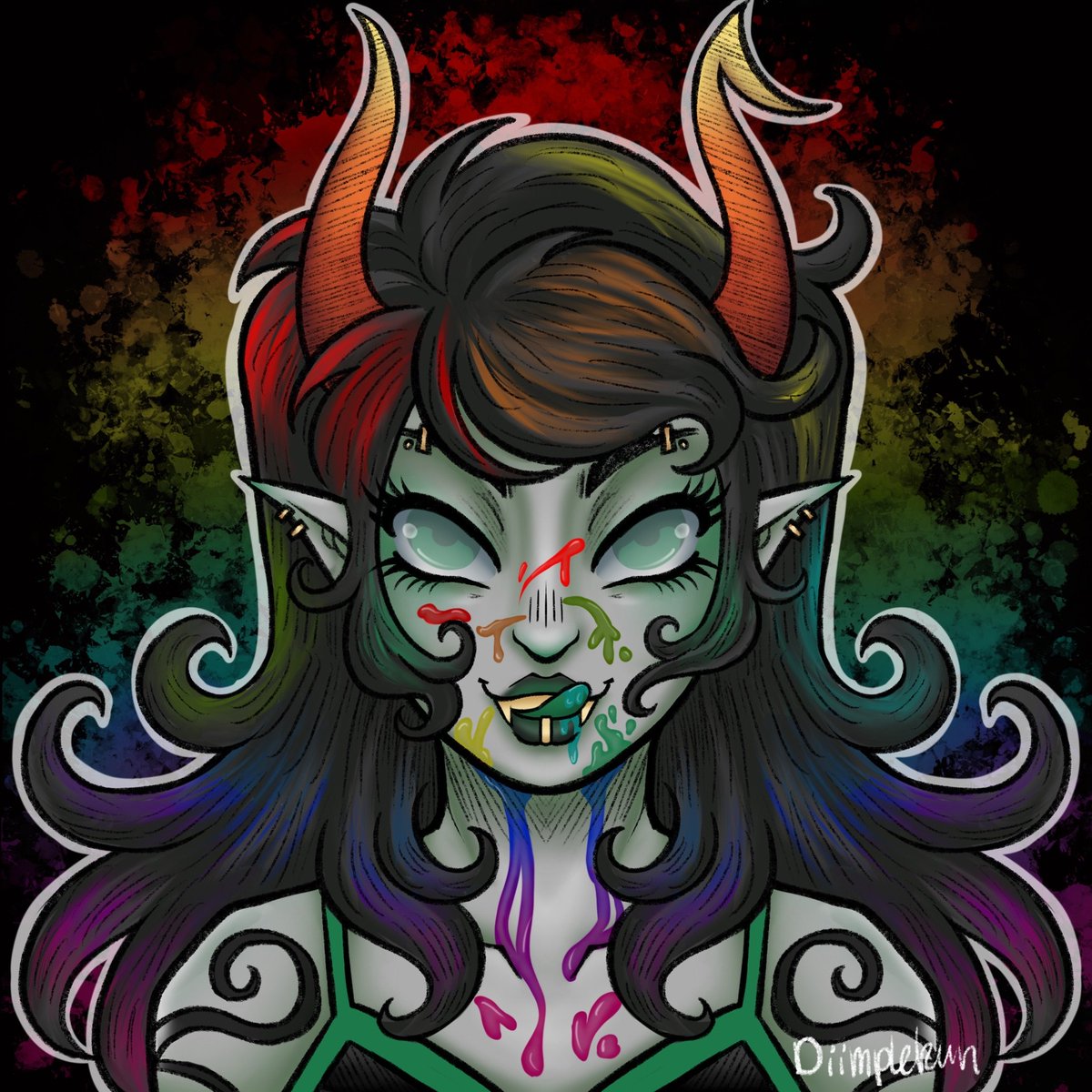 diimplekun's tweet photo. Rainbow Drinker Maryam 💕 #homestuck #porrimmaryam #dancestor https://t.co/JNiauDRzVl