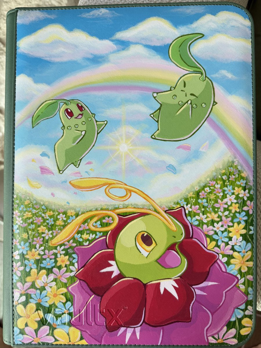 seotini's tweet photo. Custom Chikorita binder 🥰 https://t.co/38tdzGrJGl
