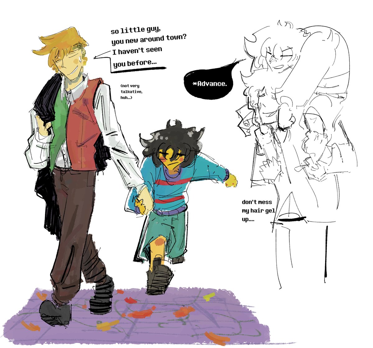 LazyNick5's tweet photo. they would be friends i think #deltarune https://t.co/SgNBIwzJuD