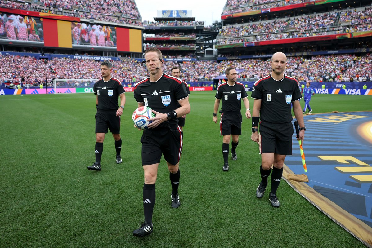 CanadaSoccerEN's tweet photo. Drew Fischer, Lyes Arfa and Micheal Barwegen are back in charge for the Round of 32 match between Argentina and Cabo Verde! https://t.co/wQYvIrnfvH