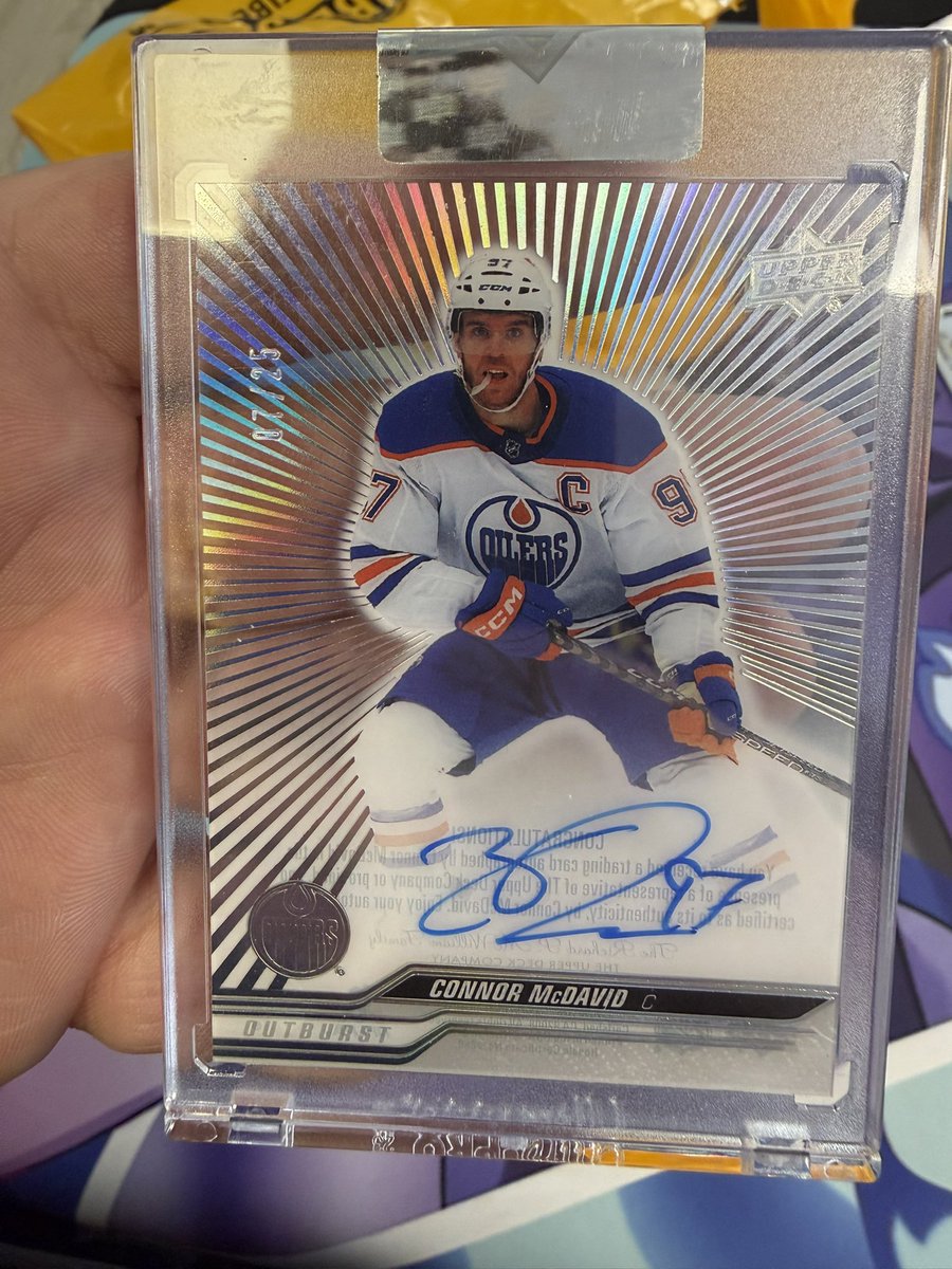 SCCRetailStore's tweet photo. 🤯 What a start to today! James nuked this from the last box of 2023-24 Upper Deck Clear Cut we had at the store. You know the rule, NEVER LEAVE THE LAST BOX. https://t.co/dyxG5KOAea