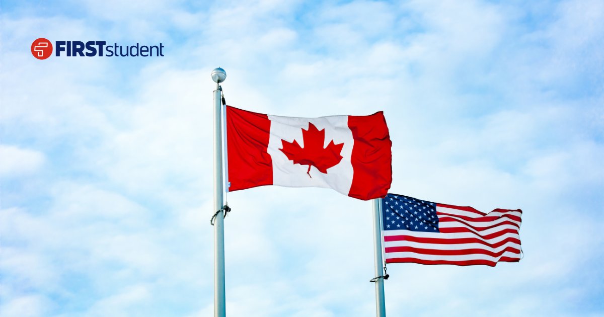 FirstStudentInc's tweet photo. As we recognize Canada Day and Independence Day, we celebrate community, service, and national pride while honoring the service members and veterans who help protect the freedoms we value.🇺🇸🇨🇦

Wishing our Canadian and U.S. teams a safe and meaningful holiday week.🎆🚍 https://t.co/YbeZN3J0wc