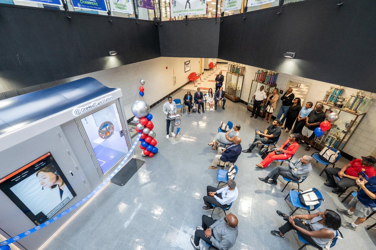 CityofAtlanta's tweet photo. For Throwback Thursday, we're looking back at the launch and ribbon cutting of the new OnMed CareStations. Through a partnership with Sharecare, City of Atlanta employees now have convenient access to primary and urgent care services at no additional cost. https://t.co/D1yuSHgRoa