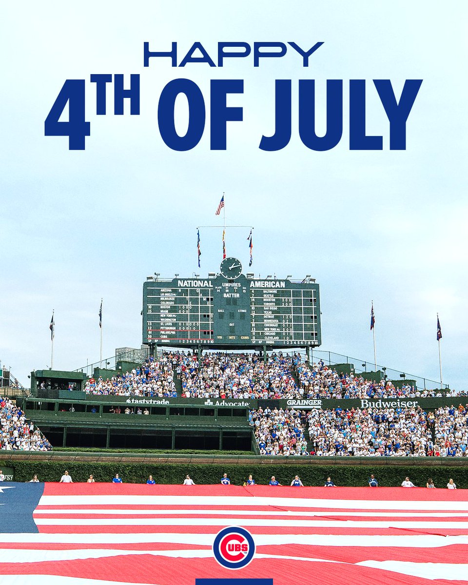 Cubs's tweet photo. Happy 4th of July, Cubs fans! 🇺🇲 https://t.co/wEi9ASGbdi