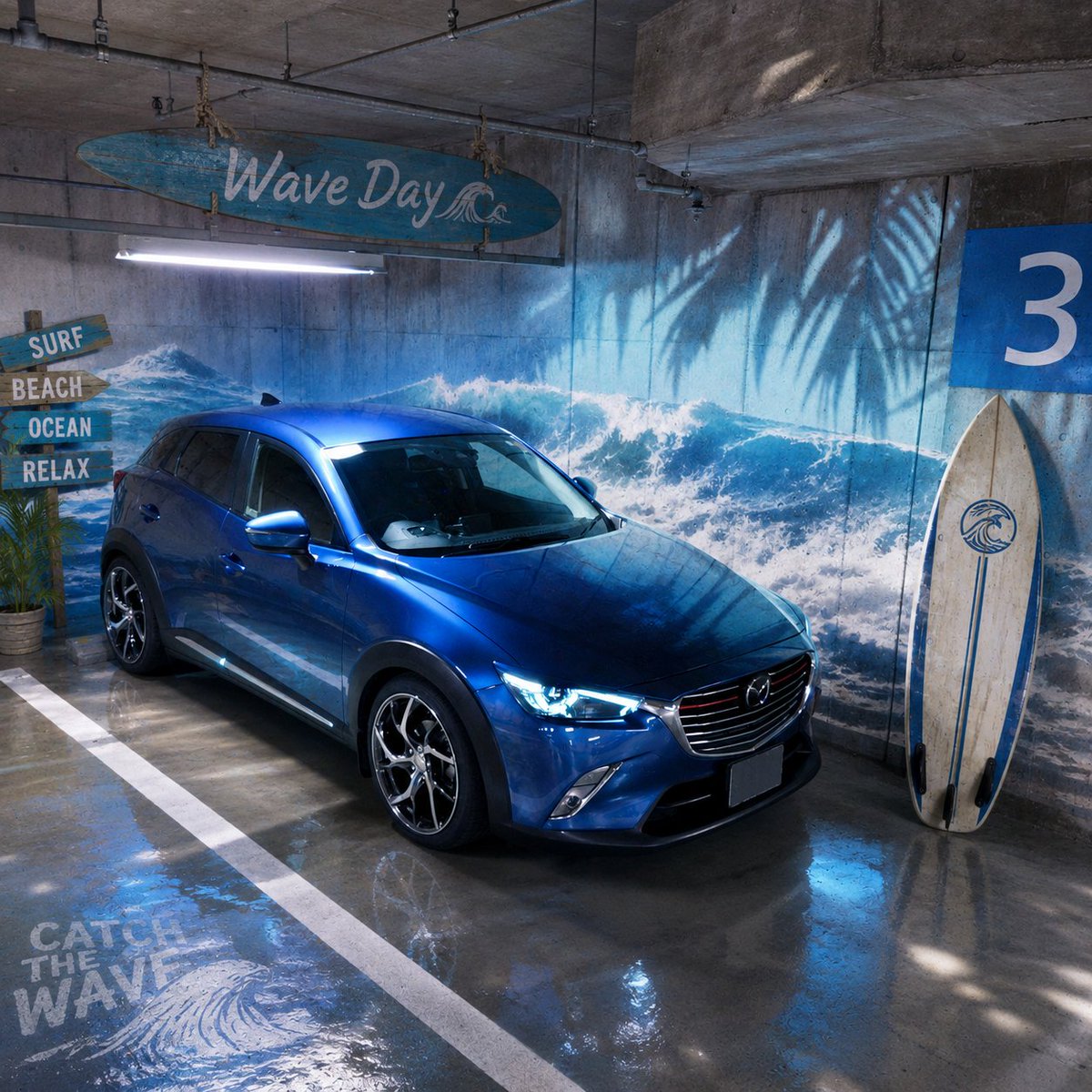 BESUMAX58's tweet photo. #CX3day #波の日 
チャッピーがめっちゃ波の日っぽくしてくれた🌊
(ポストできてなかった🥲) https://t.co/M3WvXTbMJE