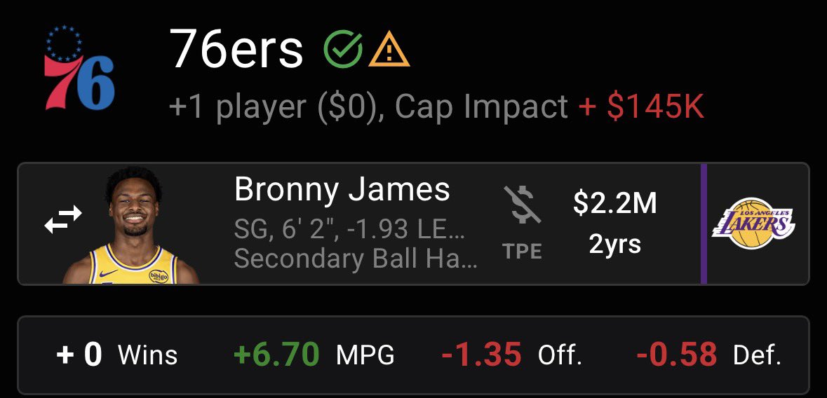 TrillBroDude's tweet photo. The Lakers have like no seconds left and the Sixers have a bunch still. 

Thoughts on this trade that I just randomly cooked up? https://t.co/QgLRGZ0nCP