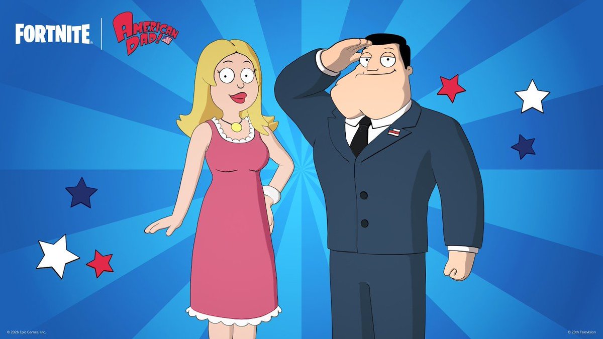 HYPEX's tweet photo. AMERICAN DAD x FORTNITE PROMO IMAGE https://t.co/PbSY0w1BNS