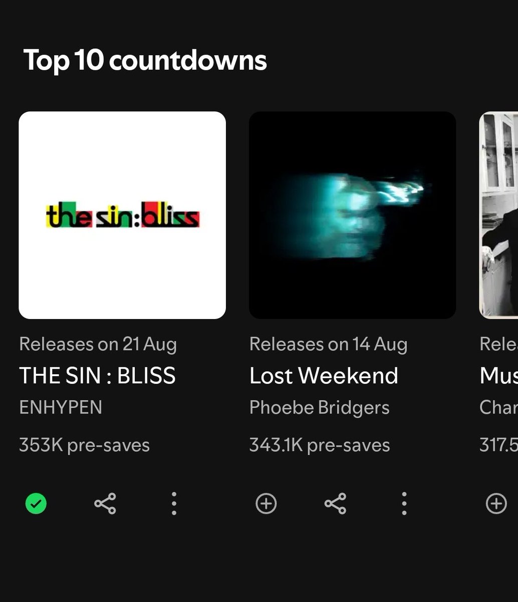 about__enhypen's tweet photo. "THE SIN : BLISS" by ENHYPEN surpasses 350,000 pre-saves on Spotify. It is their second album to do so.

Pre save here- https://t.co/tdsKdx0aS6 https://t.co/jGU1OBKSGs