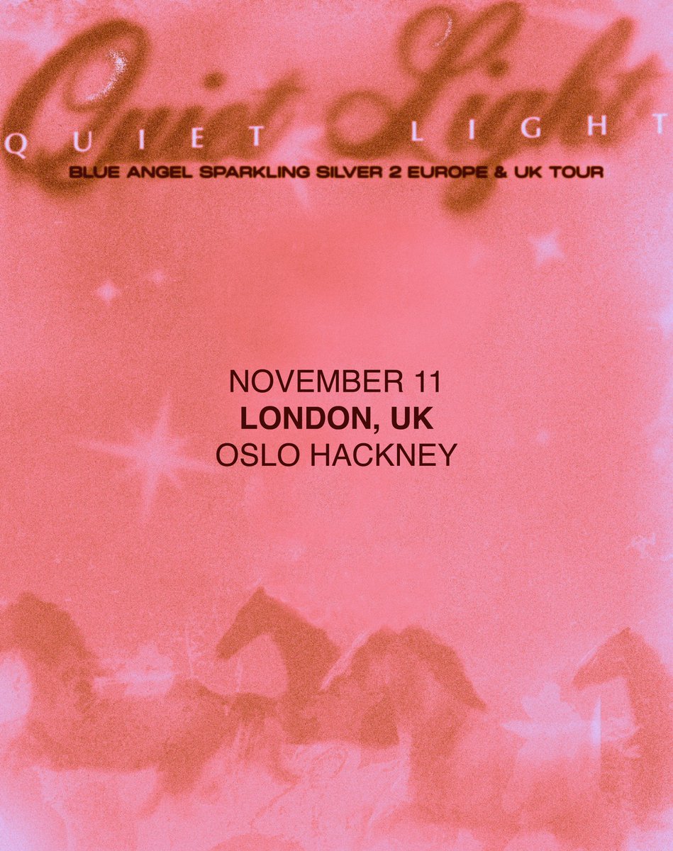 OsloHackney's tweet photo. Upgrading due to phenomenal demand, we're excited to welcome indie artist QUIET LIGHT to Oslo this winter!

📅 Wednesday 11 November 2026
🎟️ Tickets on sale now at https://t.co/cmMXqVUrrG https://t.co/1LrYt3uVjZ