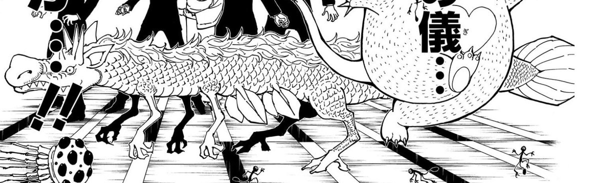 itorasu's tweet photo. マラヤームの守護霊獣はドラゴンで蛇モードと、獣モードで切り替わる

異空間の時だけ獣に変わるのかなとも思ってたけど、これはミスリードかも

霊獣の能力ならマラヤームが寝た時とか、エネルギー切れの時に空間移動が解かれそうだけど、まだその描写はなし

#ハンターハンター #HunterXHunter #hxh https://t.co/aJE9SaIiBn