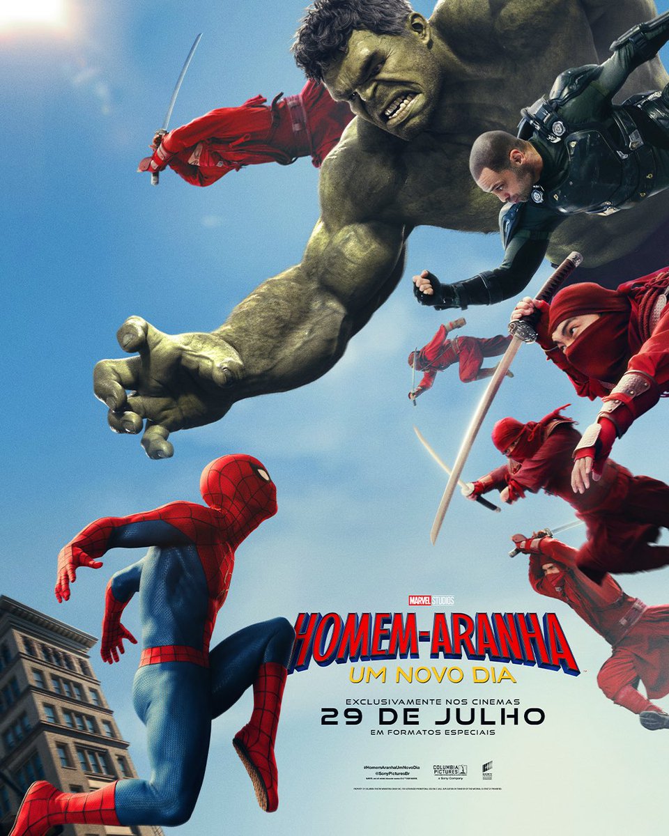 SonyPicturesBr's tweet photo. Seu lugar para #HomemAranhaUmNovoDia já pode ser garantido. 🕷️

Compre seus ingressos na pré-venda e marca aqui quem vai viver Um Novo Dia com você em 29 de julho, nos cinemas. 👇 https://t.co/McKdqhradP