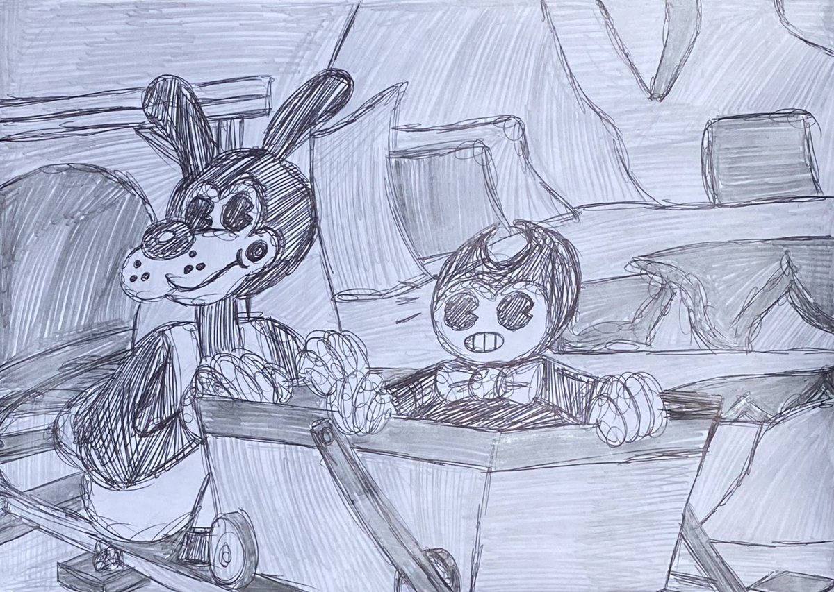 Liamsexton131's tweet photo. Hell in a Hand Basket
#bendyandtheinkmachine #bendyandthedarkrevival #bendylonewolf #bendythecage #bendysecretsofthemachine #bendyandtheinkfactory #bendymovie #bendythedancingdemon #boristhewolf #drawing https://t.co/yn4OwDqIpI